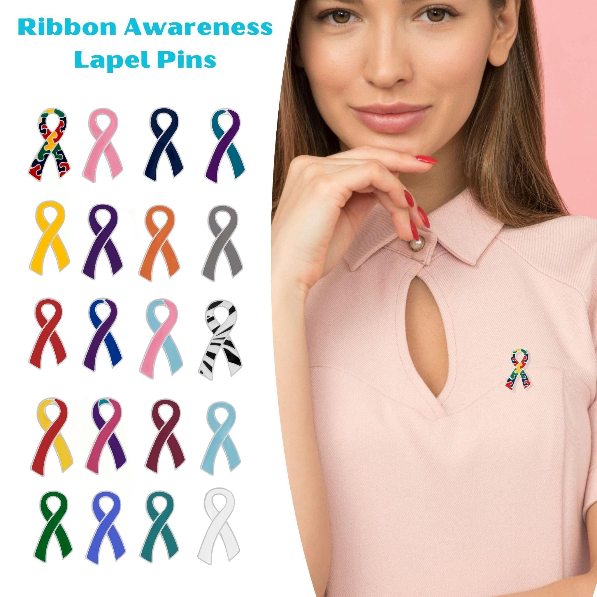 Black Ribbon Pin 1/5/25/100 for Melanoma, Sleep Disorders and Sleep Apnea - Ideal for Fundraising and Support Groups and Gift-Giving