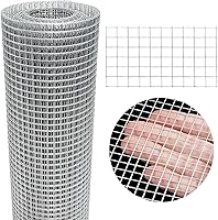 Vista 1 de Tela Metálica de 8'' x 20' de 1/4 pulgada, Rollo de Malla de Alambre Galvanizado (23 GA), Rollo de Alambre de Gallinero para Cercas