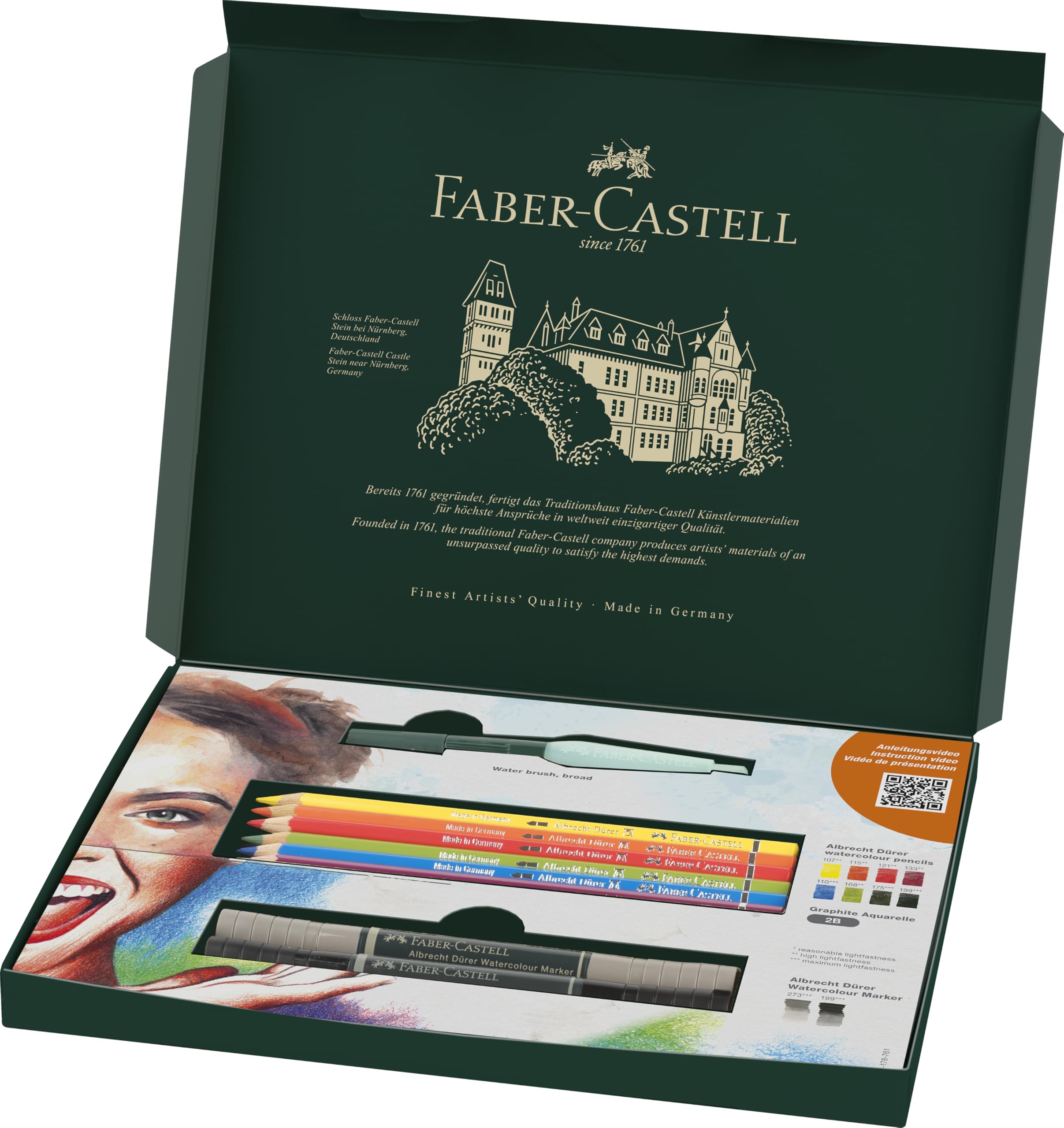 Set Dessin Faber-Castell Discovery 17 Pièces - Crayons Polychromos, Pastels, Fusains, Débutant