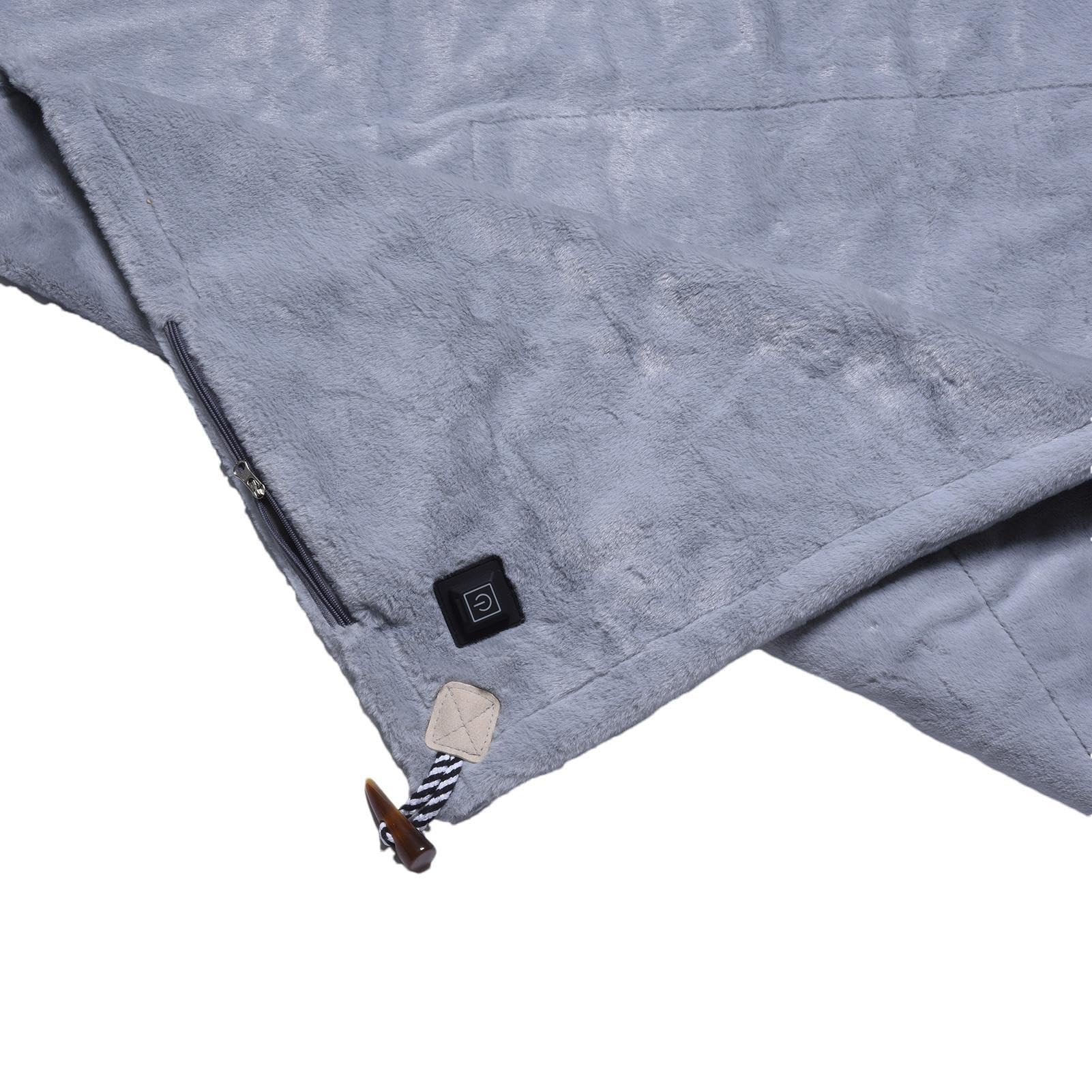 Generico Coperta Riscaldante Indossabile Coperta Elettrica Indossabile | Coperta Elettrica Riscaldata Caldo, Morbido, Portatile, Lavabile, Comodo, Leggero, Multiuso per Casa, Viaggio, Hotel,