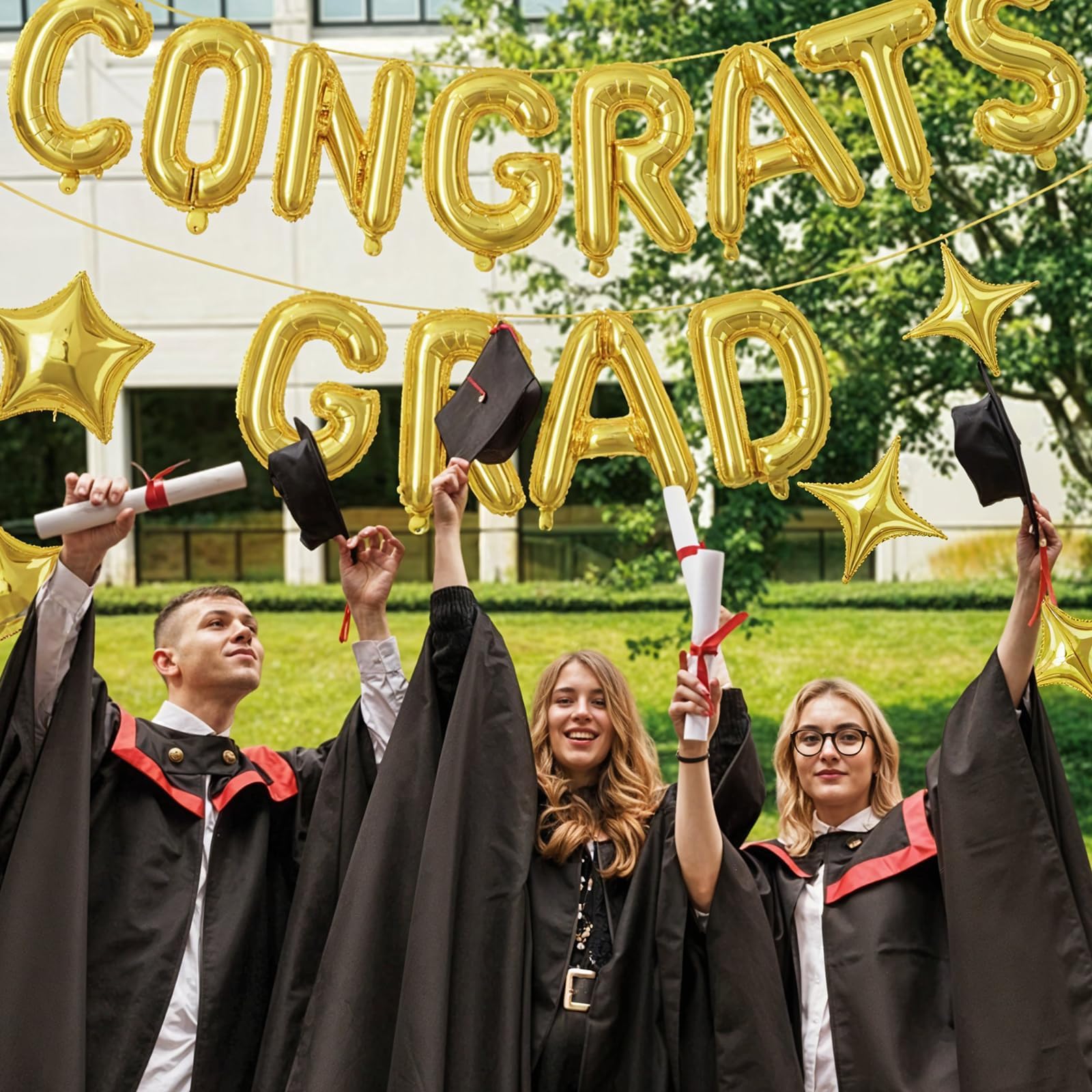 Snapklik.com : Gold Class Of 2025 Balloons,16 Inch 2025 Balloons Banner