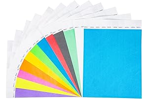 Assorted Colors Paper Wrist Bands for Seamless Identification Enhanced with 120 Consecutive Numbers