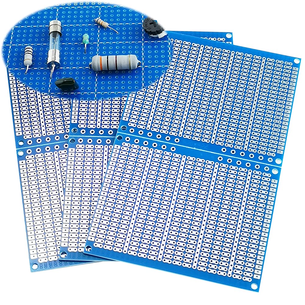 YUNGUI 6PCS Solderable Breadboard,824 Holes 70x90x1.6mm PCB Board for