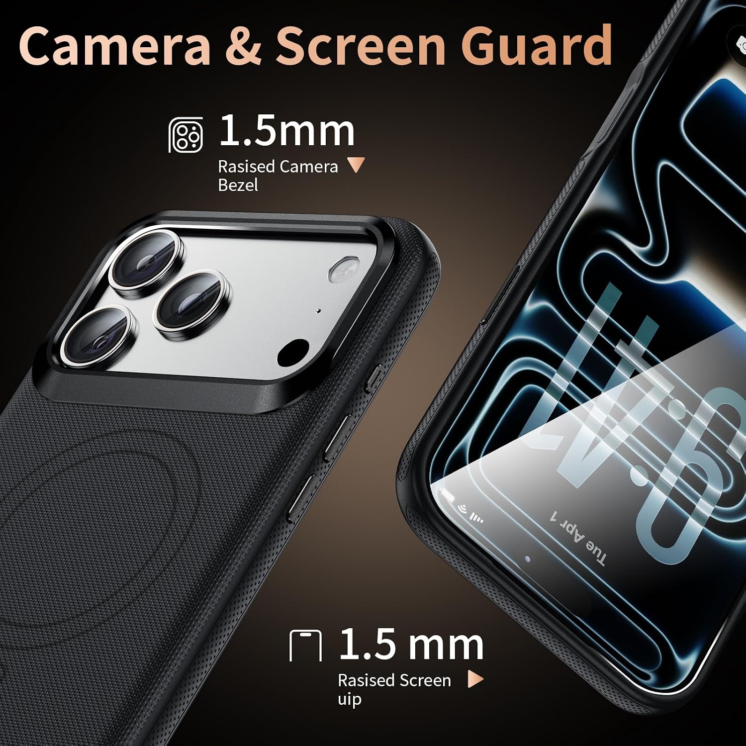 Magnetic for iPhone 17 Pro Case, Fit for MagSafe, Military-Grade Protection Shockproof Anti-Fingerprint Phone Case for 17 Pro, Black