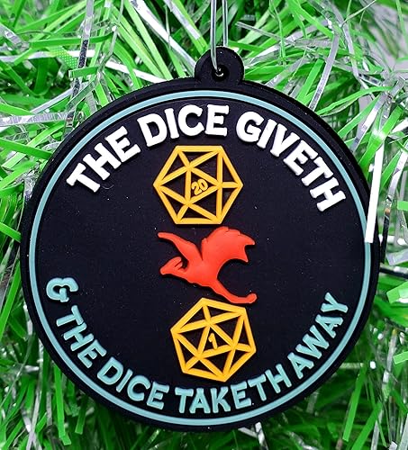 Miniatura 4 de Juego de 6 adornos navideños con temática de juego de rol de Dungeons and Dragons D&D (diseño inastillable)