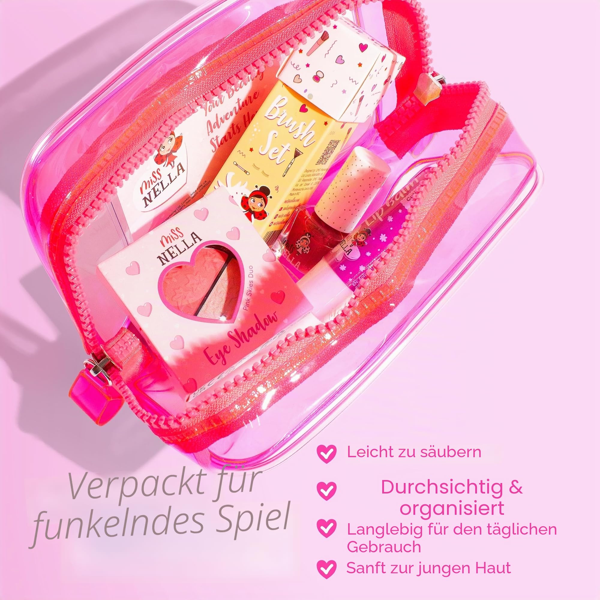 Miss Nella Festliche Picks Make-up-Tasche für Mädchen, Spielzeug für Kinder, zum Verkleiden wie Mumie…