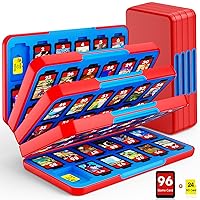 Vista 14 de CYKOARMOR Funda para tarjetas de juego para Nitendo Switch/Switch 2 (2025) – Estuche rígido portátil con 48 ranuras de juego y 24 ranuras