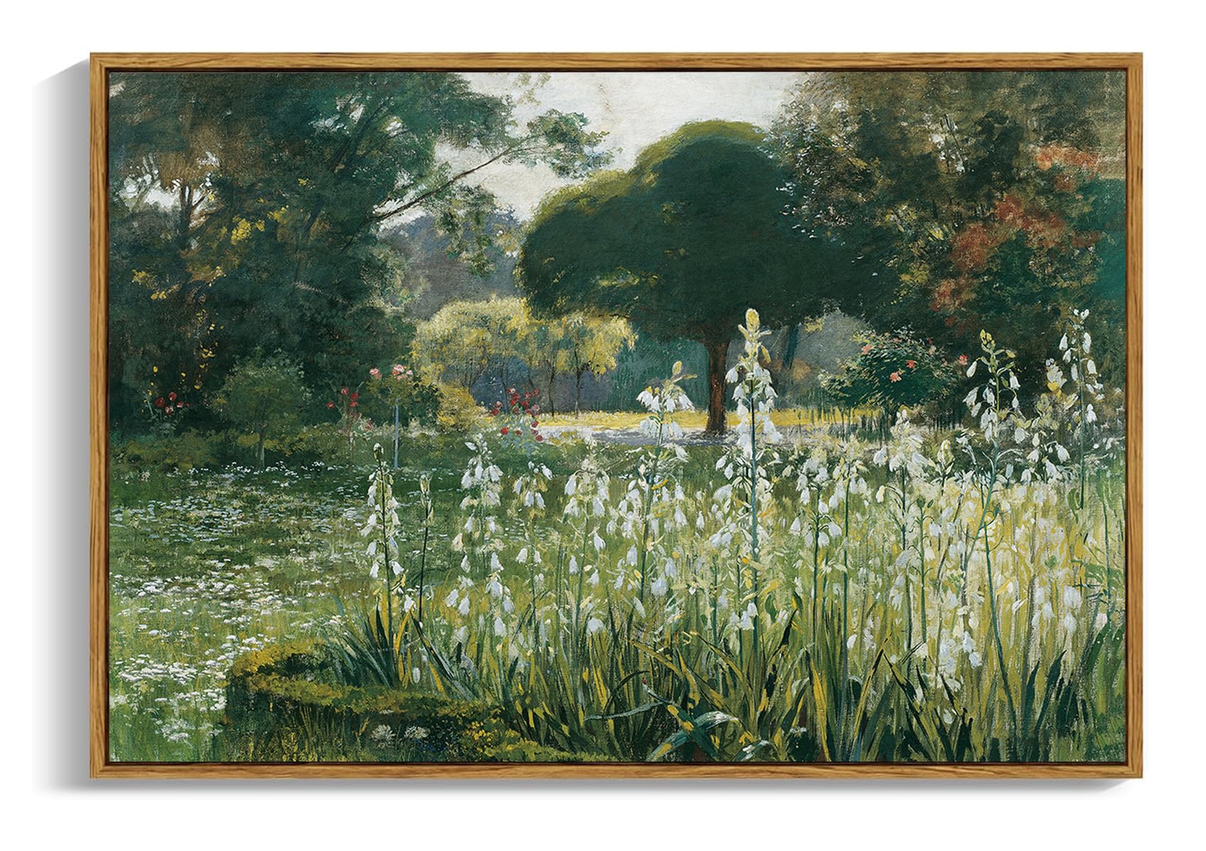 OIQArtOIQ Framed Canvas Wall Art,Vintage Decor,Landscape Nature Country Wildflower Paintings Farmhouse Pictures Modern Artwork Rustic Fall Flower Prints Cottagecore Office Living Room Bedroom Bathroom — view 58