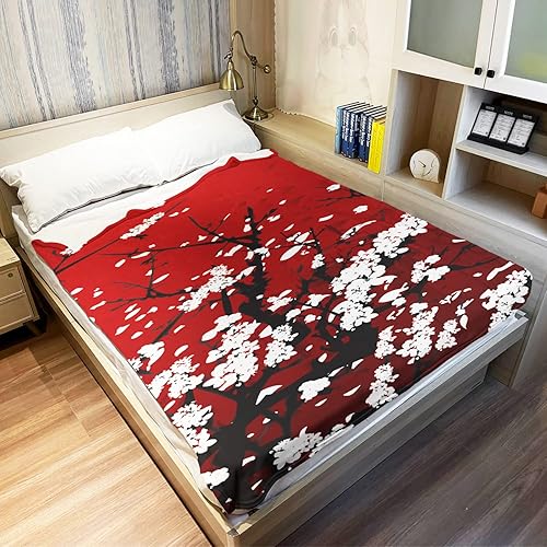 Miniatura 9 de HommomH Manta de forro polar de 60 x 80 pulgadas, decoración egipcia de Papyrus Queen Nefertari, ligera, mullida, acogedora, suave y cálida, para