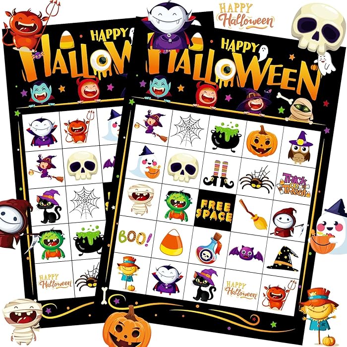 Buy Halloween Bingo Game Halloween Party Games for Kids 24 Players