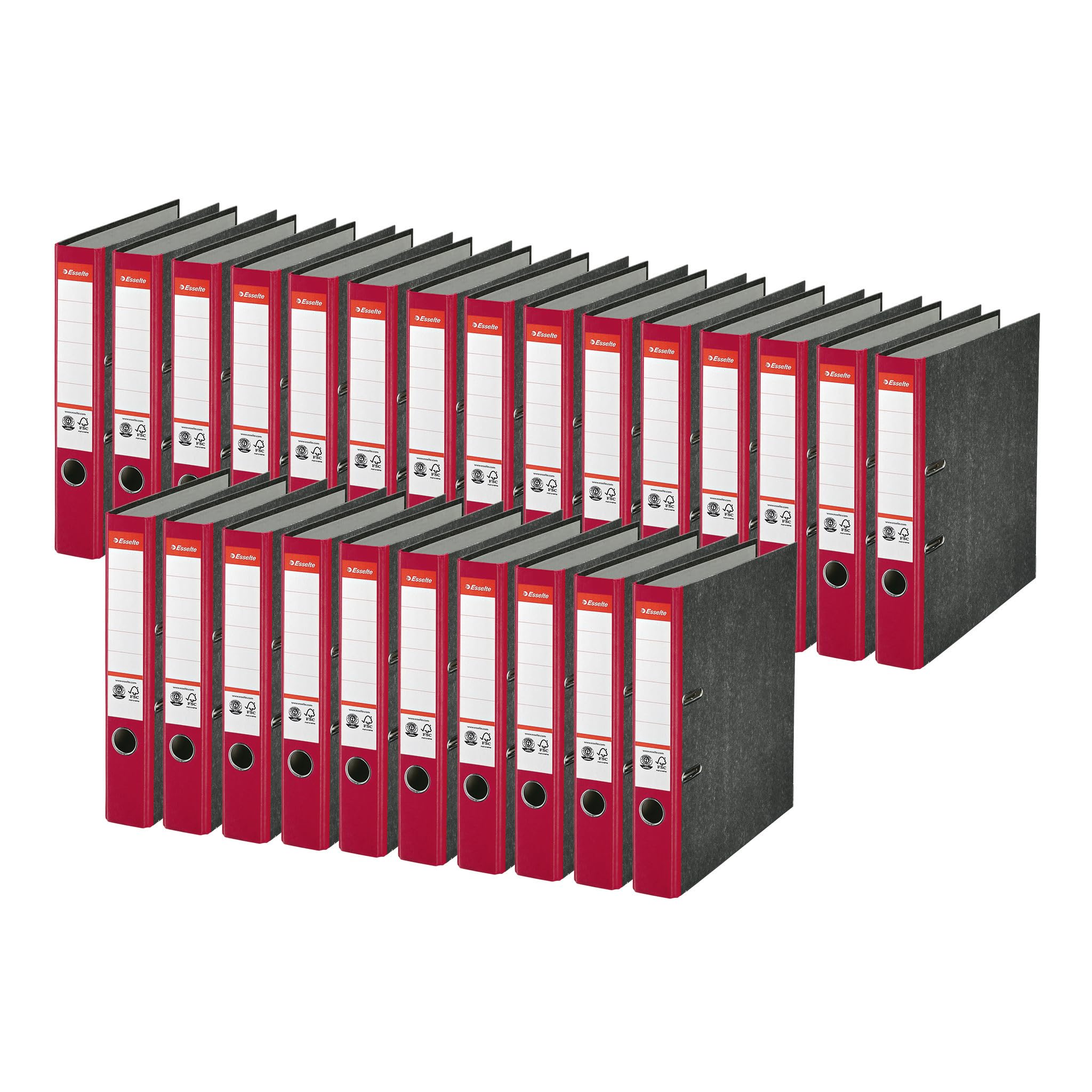 Esselte Segregator standardowy A4, 25 sztuk, 50 mm, wąski, czerwony, 36062