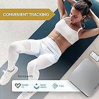 Vista 4 de INEVIFIT Báscula de baño inteligente, báscula digital Bluetooth de alta precisión para baño, mide con precisión el peso y el IMC para usuarios