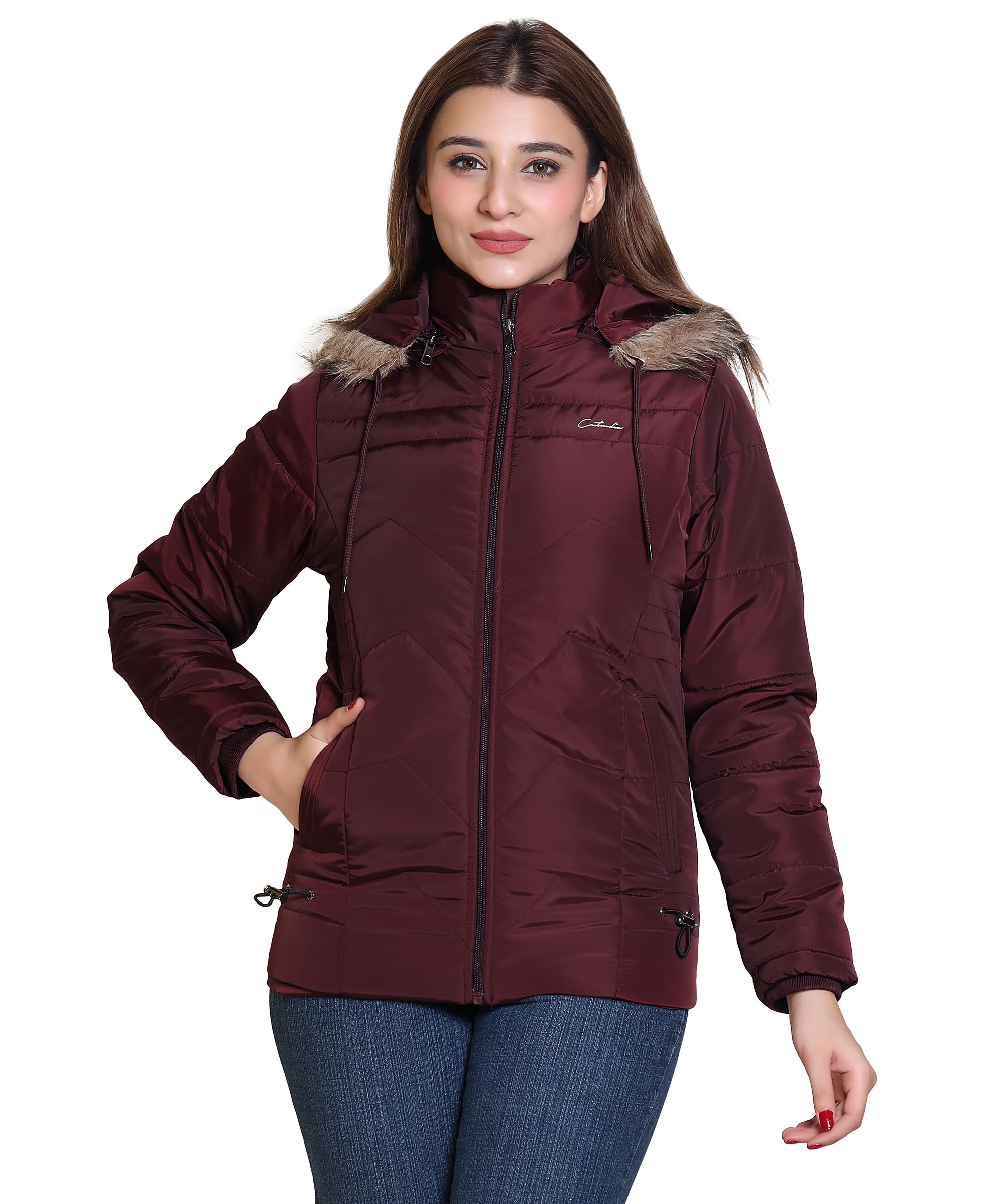cut winter wear full sleeve women's jackets