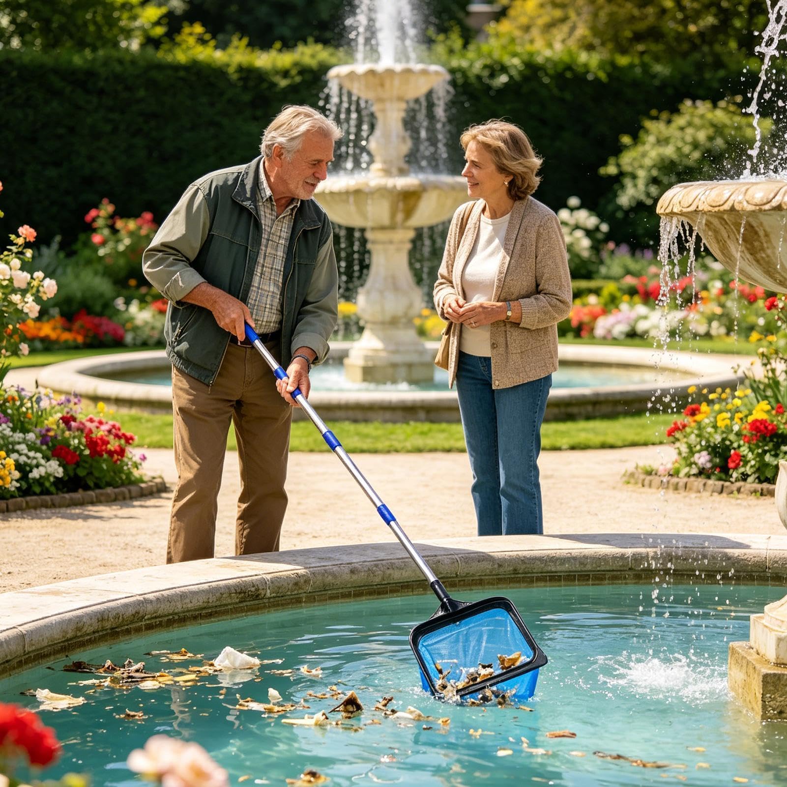 Wysokowydajny skimmer basenowy, siatka basenowa o drobnych oczkach, kosz do czyszczenia brudu