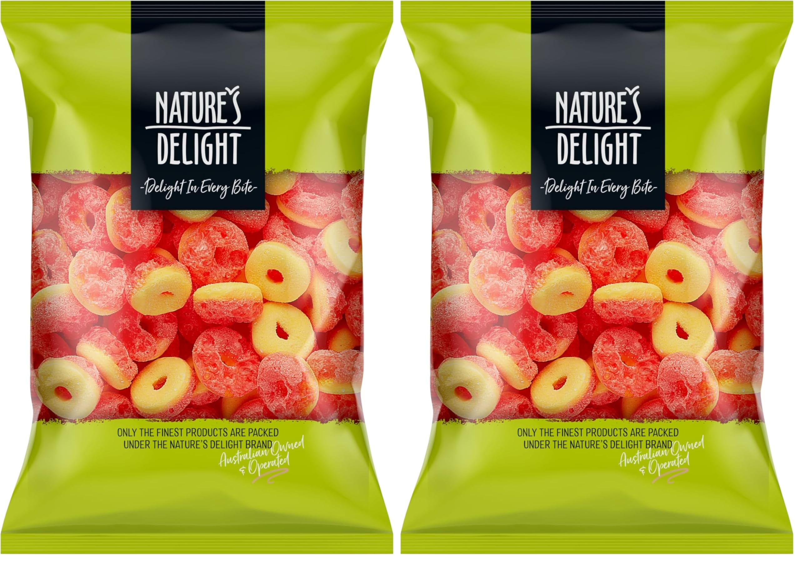 Nature's Delight Freeze Dried Candy Peach Rings, 100g (Pack of 2) - 100g (Pack of 2)