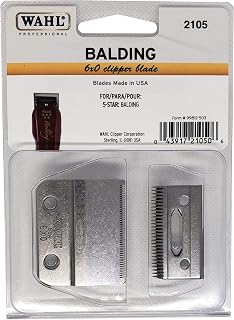 Wahl Professional Balding 6X0 Clipper Blade - for the 5 Star Series Balding Clipper for Professional Barbers and Stylists - Model 2105