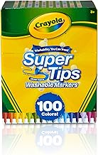 Crayola - Set of 100 felt-tip pens for adults, tapered tip for thin and thick lines, 100 different shades, ideal for lettering and colouring pages, washable, recommended age: from 3 years, 58-5100