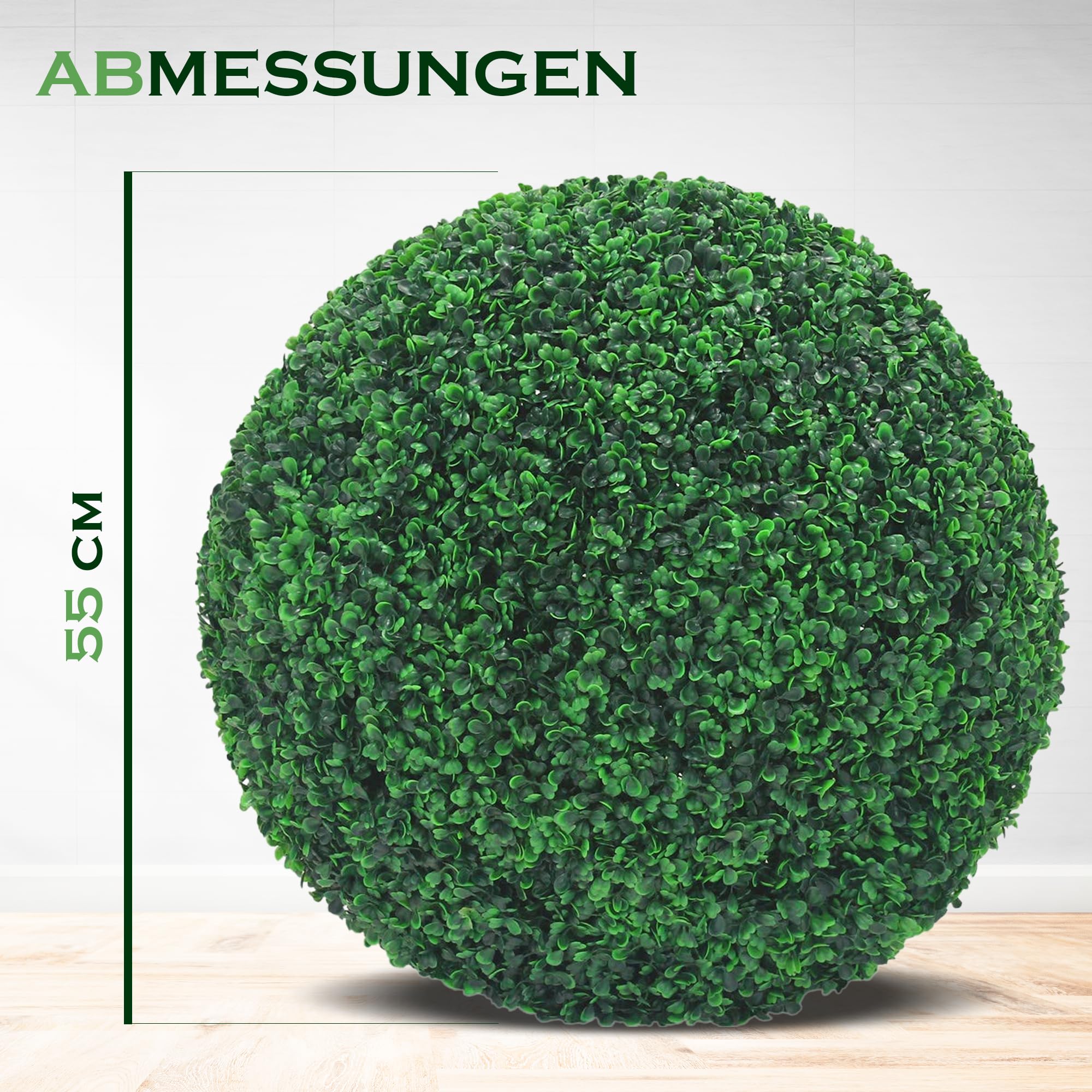 Amazon.de: Decovego Knstliche Buchsbaumkugel, hochwertige Kunstpflanze,   55 cm, Deko fr Wohn- & Brorume, Pflegeleichte Dekokugel mit  realistischem Look