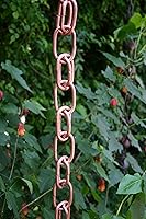 Vista 3 de Cadena de lluvia de cobre extra Link con kit de instalación - 8 pies