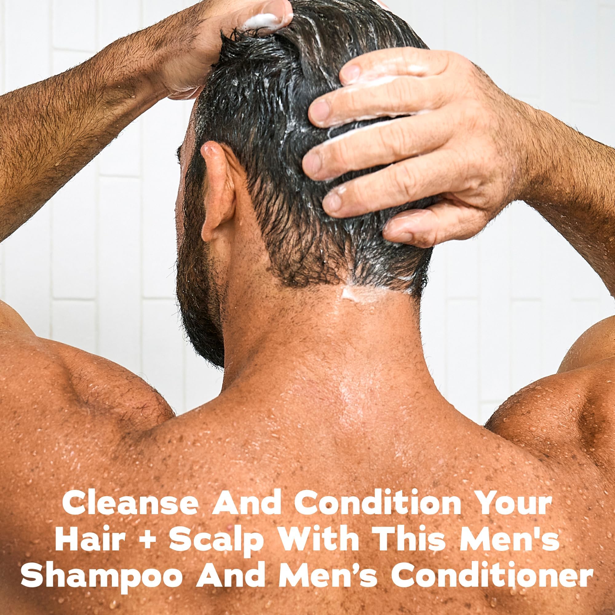 Dr. Squatch Natürliches Shampoo & Conditioner Set für Männer – gesund aussehendes, volleres Haar – Coconut Castaway Shampoo und Conditioner für Herren (325 ml, 2er-Pack)