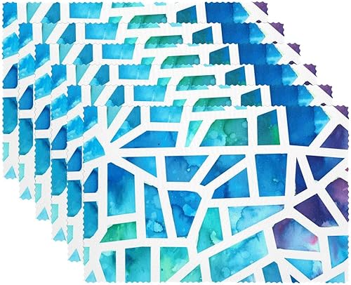 Heat Resistant Placemats for Dining Table Set Triangle Mosaico Pattern