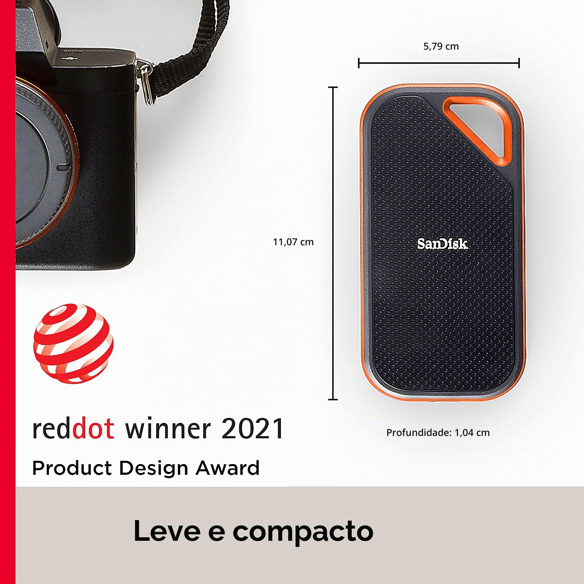 【朝まで限定】SanDisk SSD4TB SDSSDE81-4T00-GH25 SanDisk SSD portátil Extreme Pro de 4 TB - até 2000 MB/s - USB-C