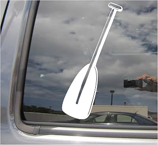- Canoe Paddle - Outrigger Dragon Boat Race Racing - Cars Trucks Moped Helmet Hard Hat Auto Automotive Craft Laptop Vinyl Decal Store Window Wall Sticker 04012