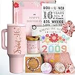 Sweet 16 Gifts for Girls - 16 Year Old Girl Gifts - Happy 16th Birthday Party Decorations for Girls Pink - 11 Pieces Unique Sweet Sixteen Gift for Teen Girl, Daughter, Niece, Granddaughter