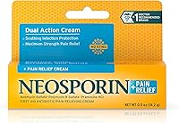 Vista 2 de Neosporin + Crema de doble acción para aliviar el dolor, 0.5 onzas