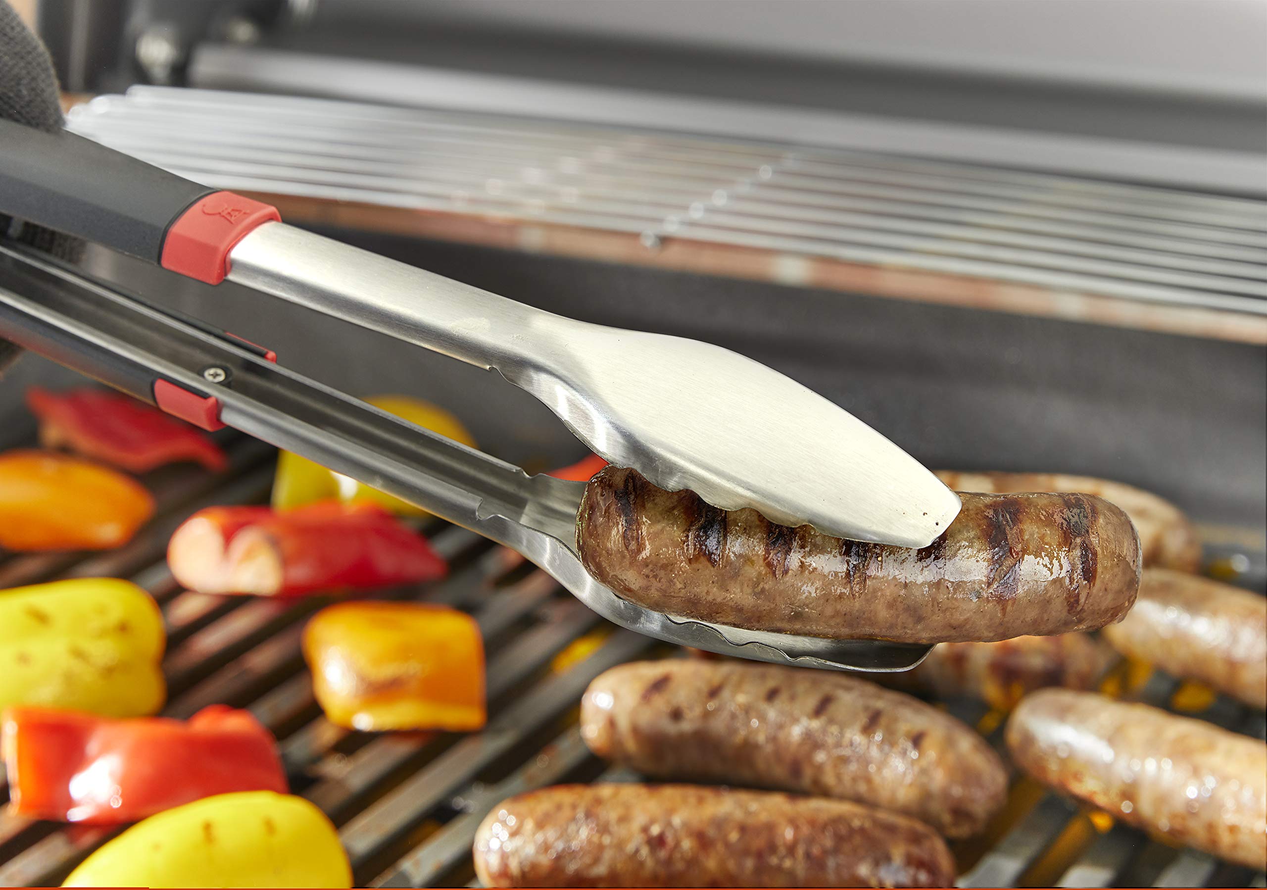 Weber Set d'ustensiles de Barbecue 2 pièces Pince et Spatule Poignée Ergonomique Compatible Lave-Vaisselle