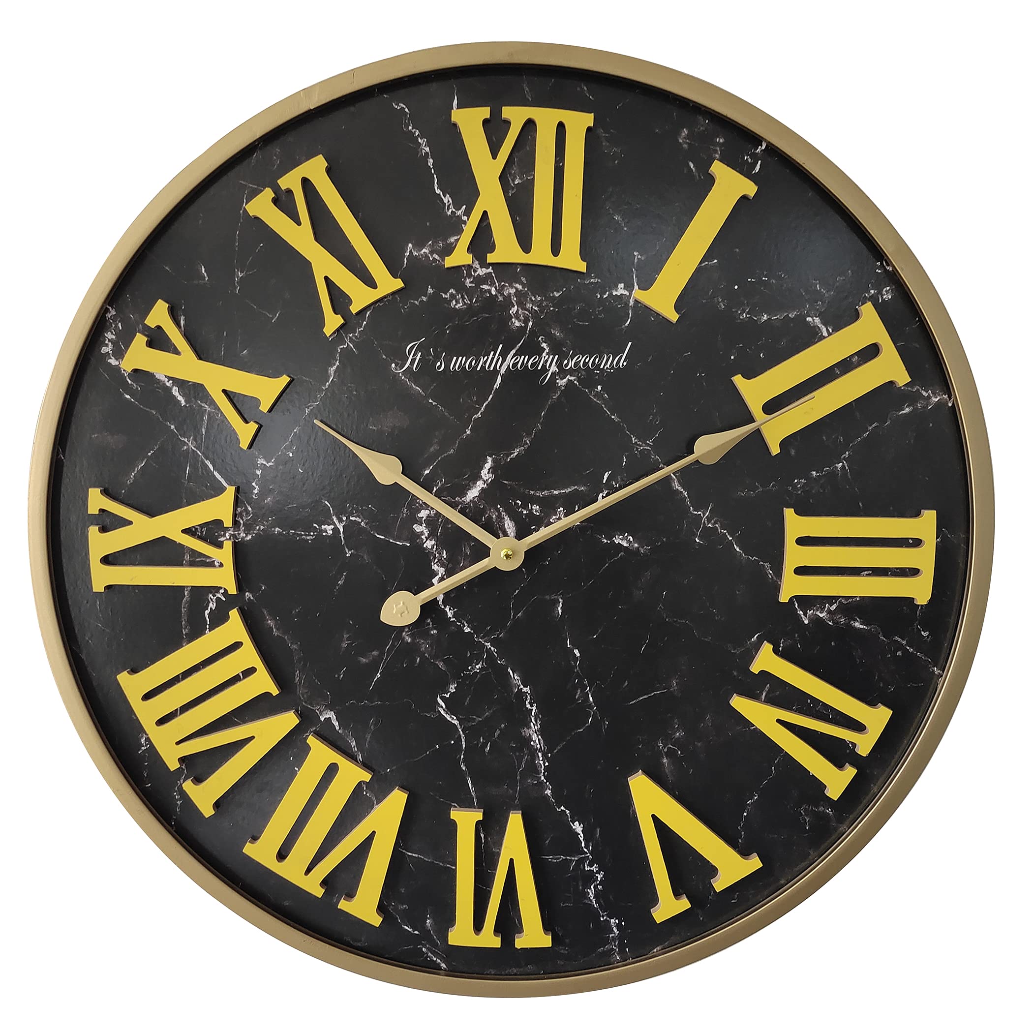 Buy 24 inch Wood & Metal Frame Large Decor Wall Clock Decorative Clocks