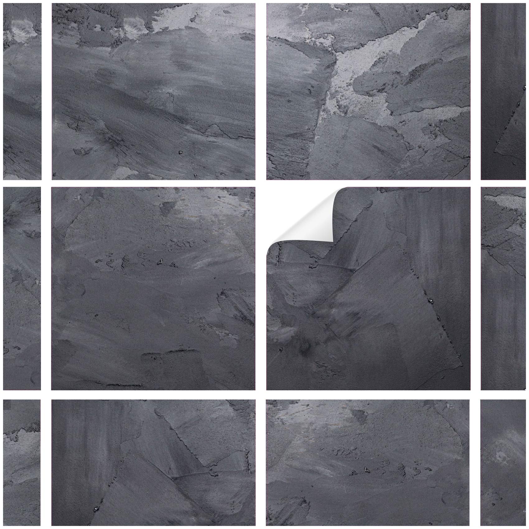 yabaduu 10 x Natural Stone Tile Stickers 20 x 20 cm Y042-06