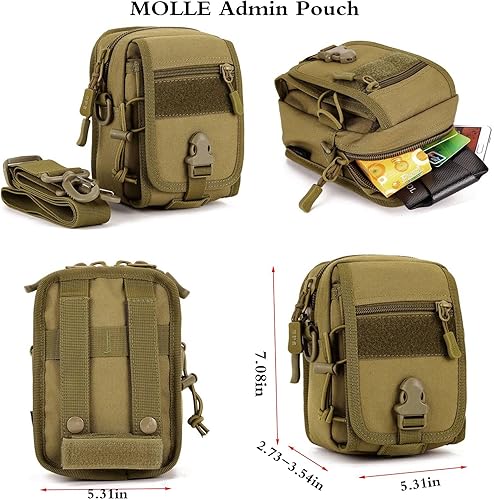 Miniatura 3 de JFFCESTORE Correa táctica para pistola de liberación rápida, cinturón táctico interior y exterior con bolsa táctica de primeros auxilios