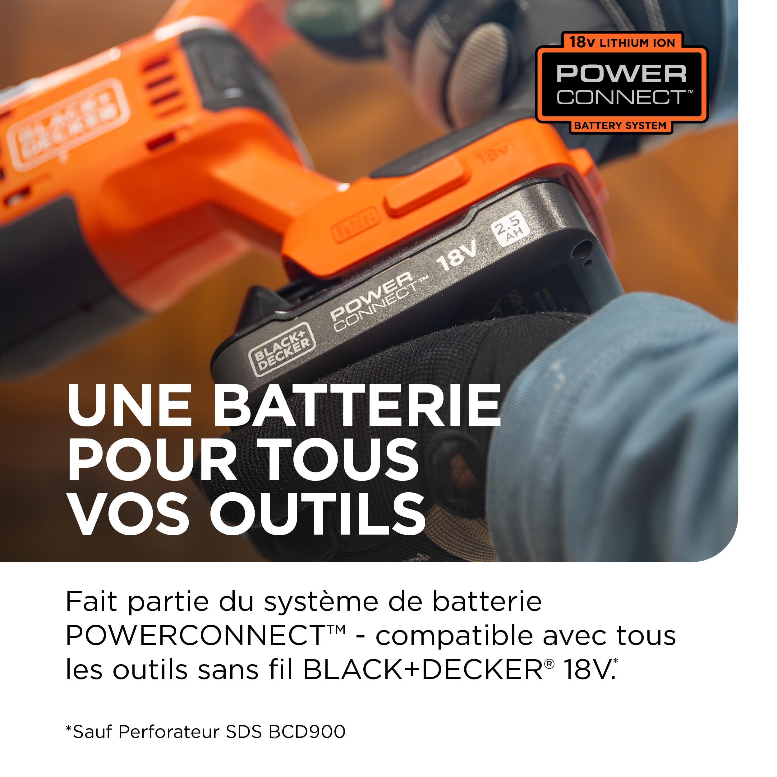 BLACK+DECKER Scie sabre sans fil Brushless avec éclairage LED et 6 lames incluses, outil seul sans batterie, BLCR78NAZ-XJ