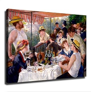 The Luncheon of The Boating Party By Pierre-Auguste Renoir Poster Canvas Wall Art Painting Print Painting Suitable for Bedroom Dormitory Living Room and Other Home Decor (12×16inch_Unframed)