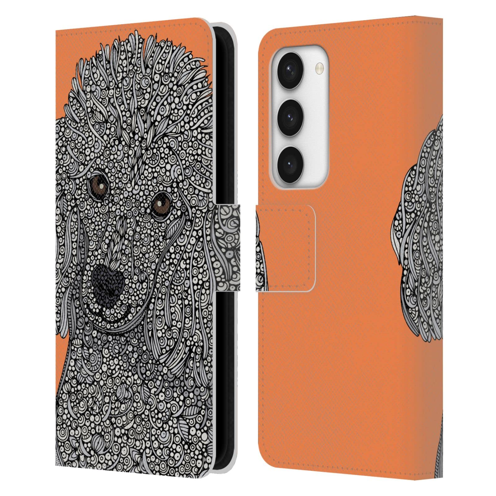 Carcasa tipo libro Samsung Galaxy S23 5G tarjetero Valentina Caniche perros 7