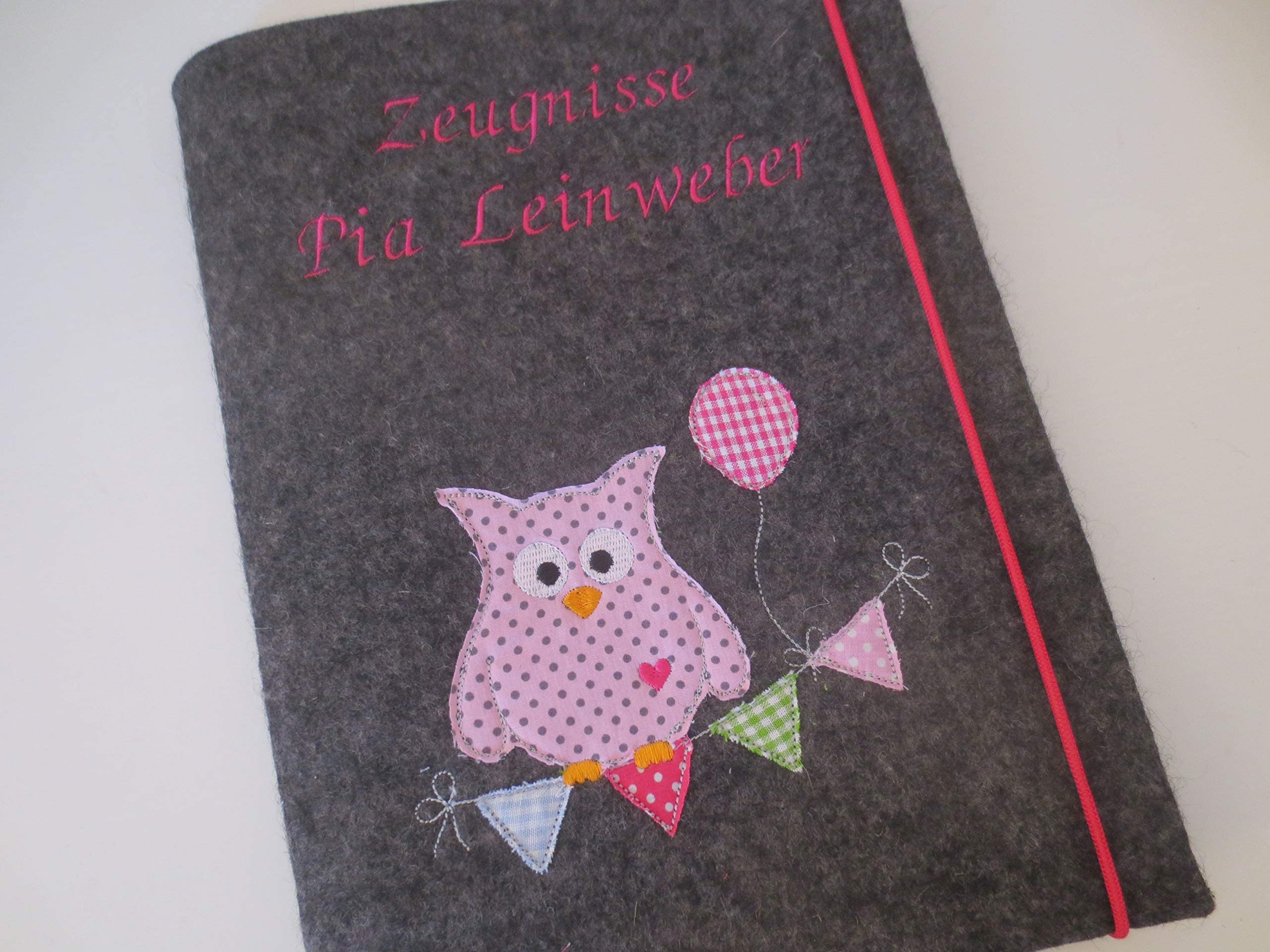 Zeugnismappe Wollfilz Mappe Zeugnisse DIN A4 Grundschule Schule