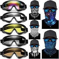 Vista 13 de 10 Packs Motorcycle Accessories, 5PCS Dirt Bike Ski Goggles Dustproof Windproof Safety Glasses and 5PCS Face Masks