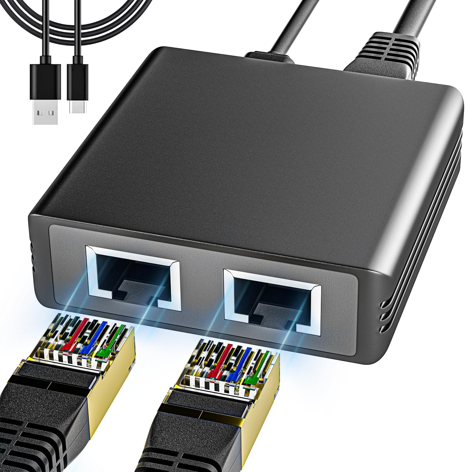 Gigabit Ethernet Switch 7 Port, 1000Mbps High Speed Network Hub, Multi Device LAN Expansion, Plug & Play, Stable No Lag Connection, RJ45 Compatible Cat5/5e/6/7/8