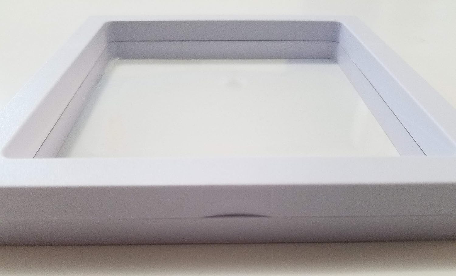 JM Large Set of 10 Transparent 3D Floating Frame Display Holder/Box/Frames for Challenge Coins, AA Medallions, Antique, Jewelry, Gift, White, 5.5 x 5.5 x 0.75 Inches