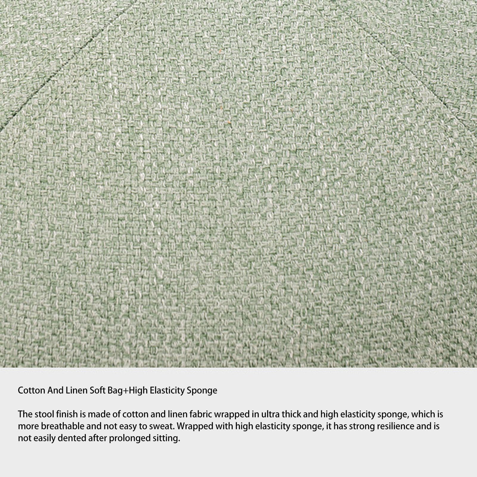 Sgabello Poggiapiedi Rotondo per Proprietari di Casa Che Aggiorna L'arredamento Moderno degli Interni, il Design Minimalista Nordico Eleva L'estetica dello Spazio, Realizz (GREEN)