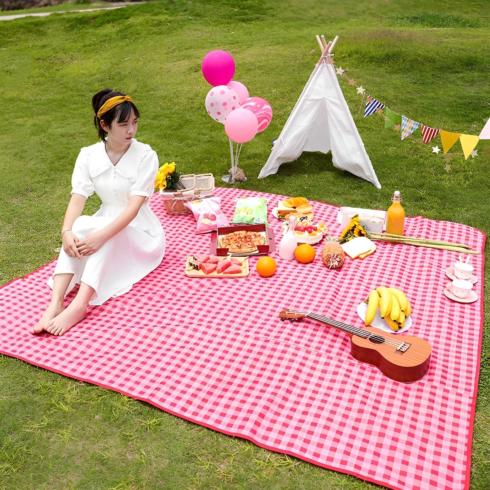 SUNOYA Coperta da picnic, da campeggio, da spiaggia, 210 x 200