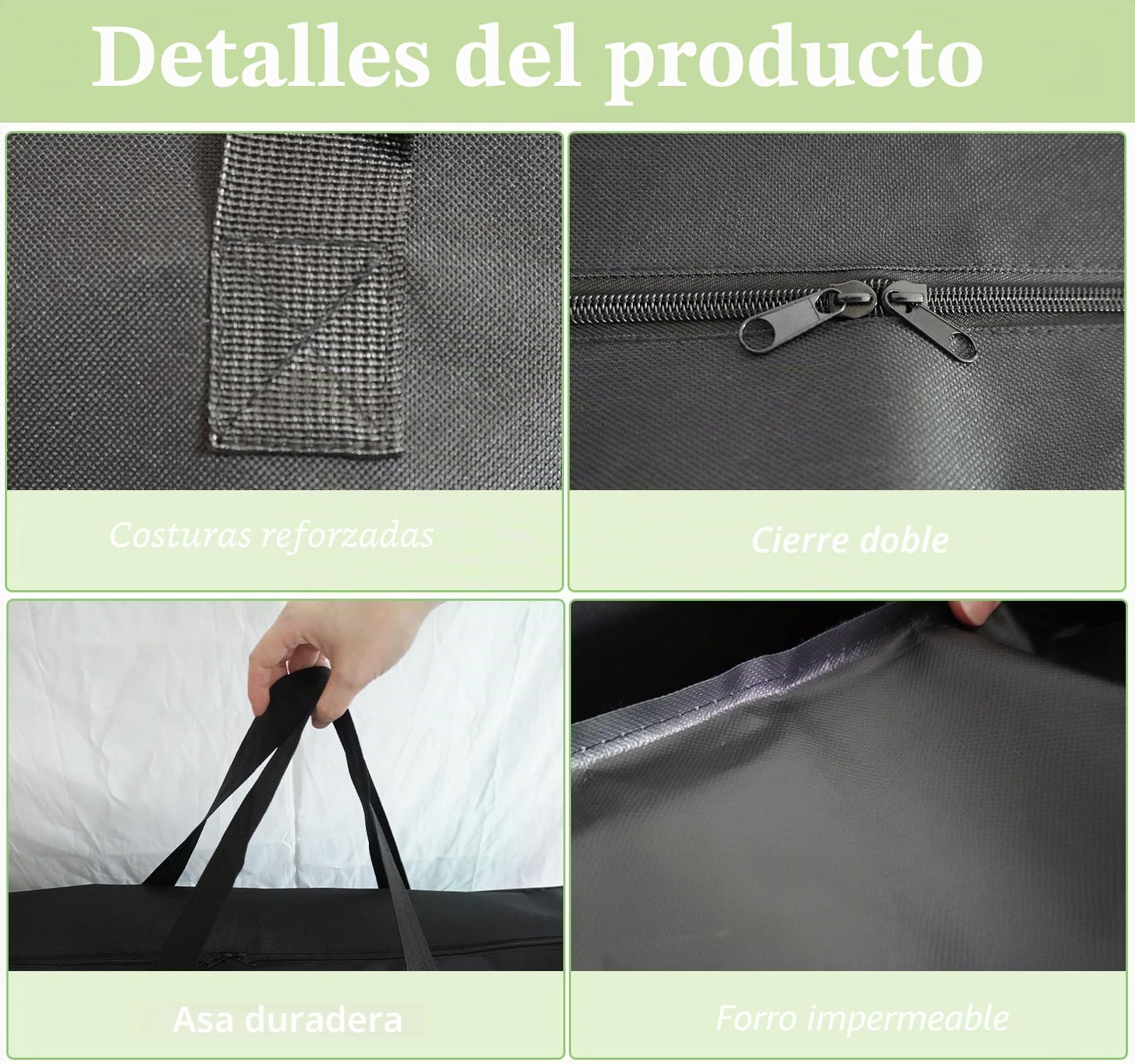 Bolsa de Almacenamiento Plegable para Mesa de 4/6/8 pies, Impermeable, Resistente, Bolsa de Transporte Grande para mesas Plegables, Cubierta de mesas de Picnic/Campamento con Cremallera