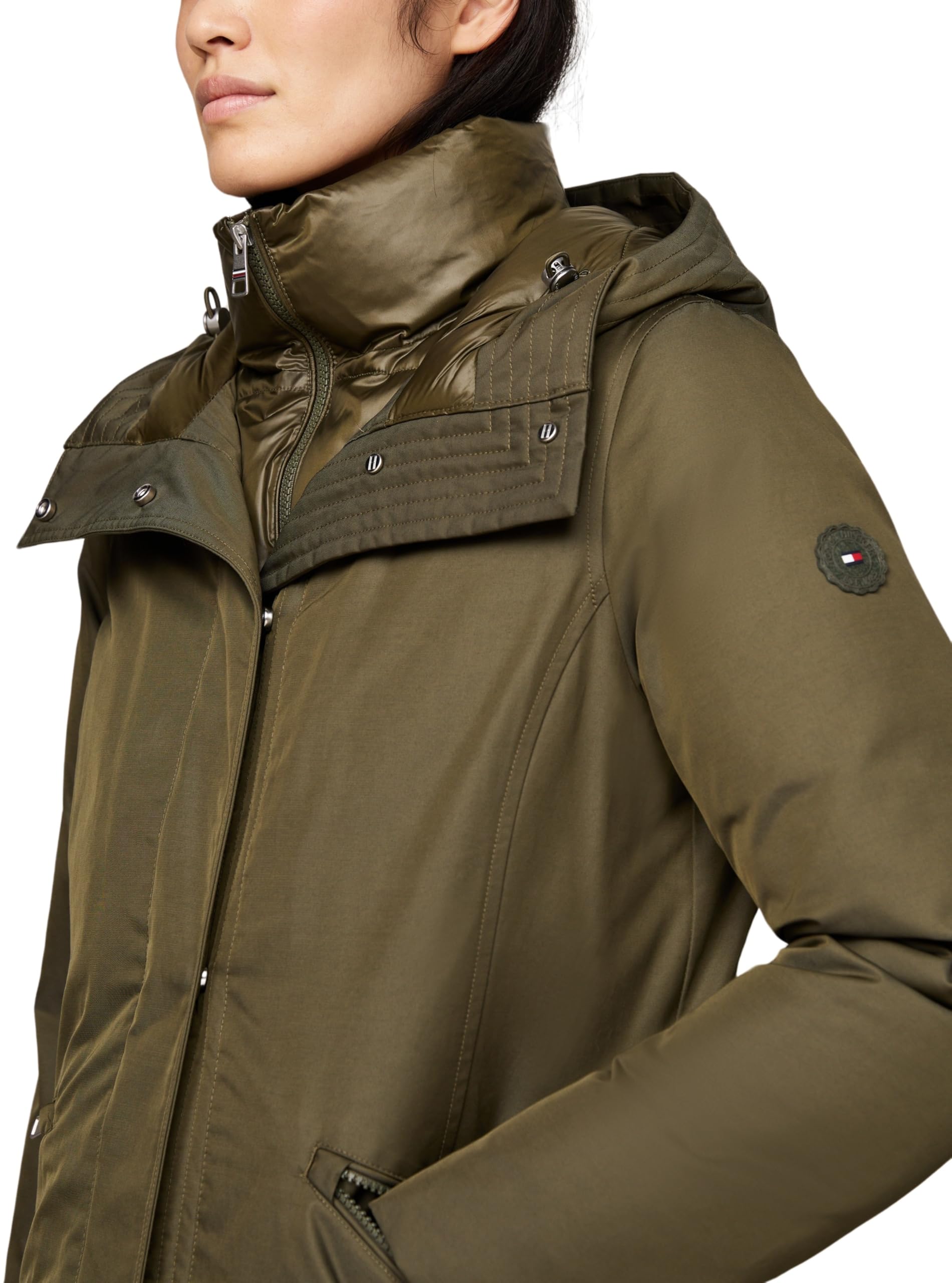 Tommy Hilfiger Parka Mujer Nylon Mix Padded Parka Acolchada