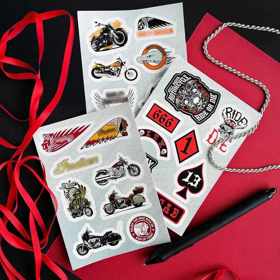 Amazon.com: BulbaCraft 179 Pcs Vinyl Stickers - Motorcycle