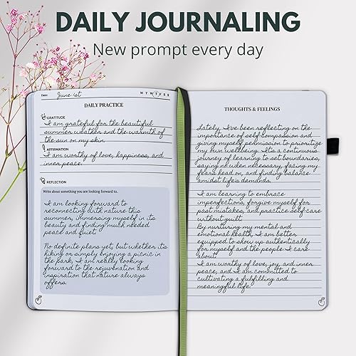 Miniatura 3 de Life & Apples - Diario para mujeres - Cuaderno de diario de atención plena guiada con indicaciones - para mejorar la salud mental, menos ansiedad y