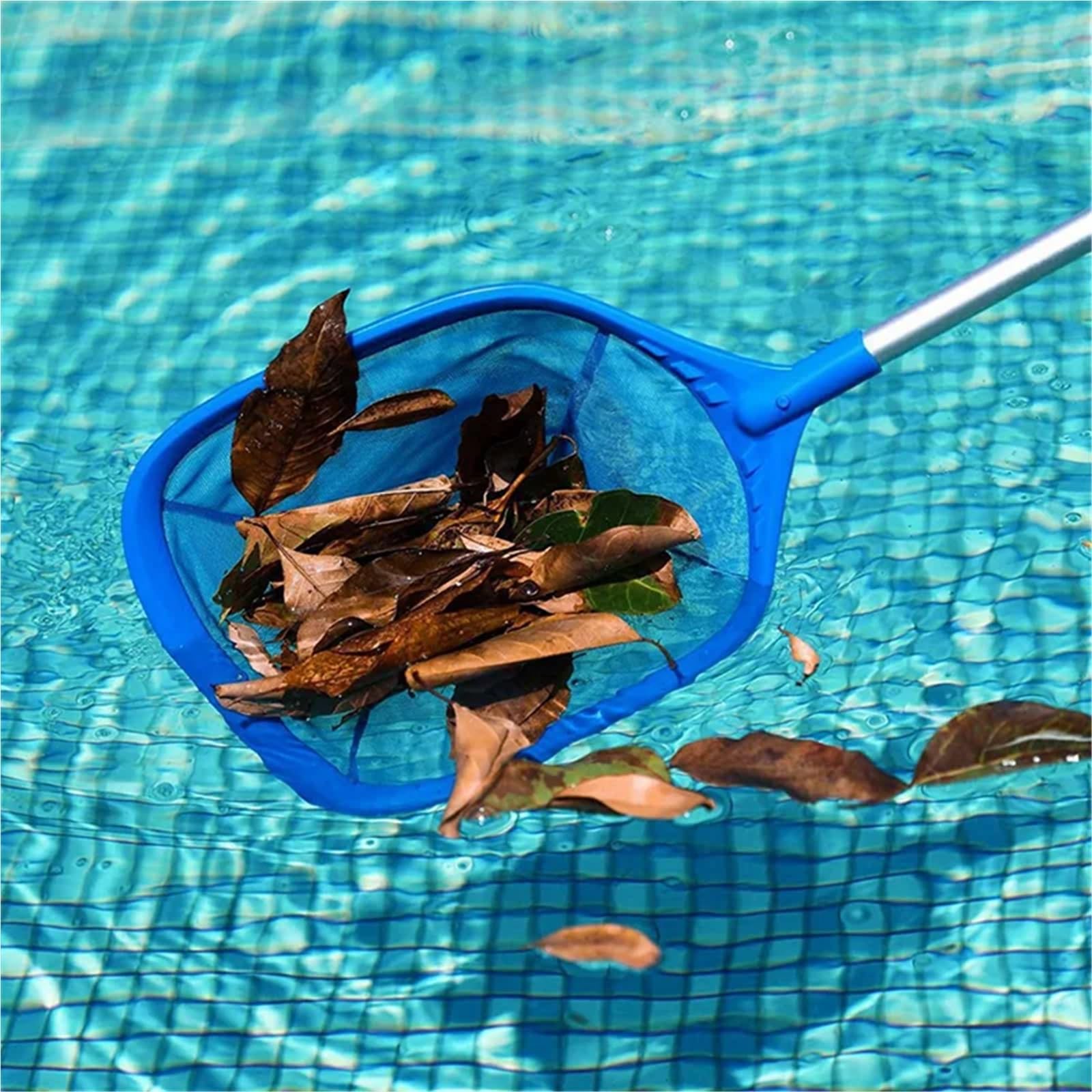Lot de 2 épuisettes Piscine avec Manche en 3 Sections, épuisette à Mailles Fines, télescopique, Ultra-Fine pour Piscine Étang