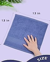 Vista 4 de Cleanbear Paquete de 12 paños de lavado para cuerpo y cara, paños de lavado a granel con paños suaves de colores surtidos de 13 x 13 pulgadas