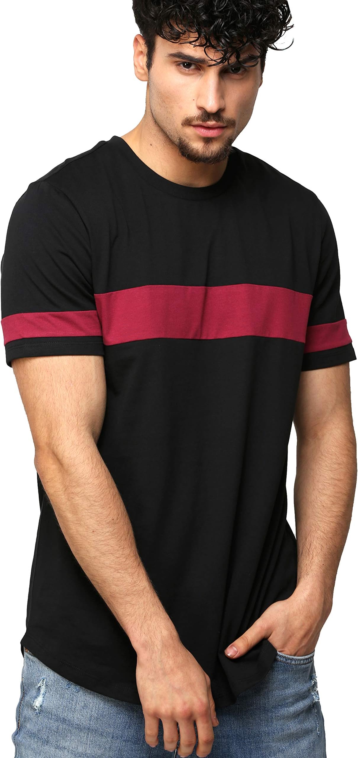 AELOMART Men's Cotton T Shirt-(Amt1072-P1_White)