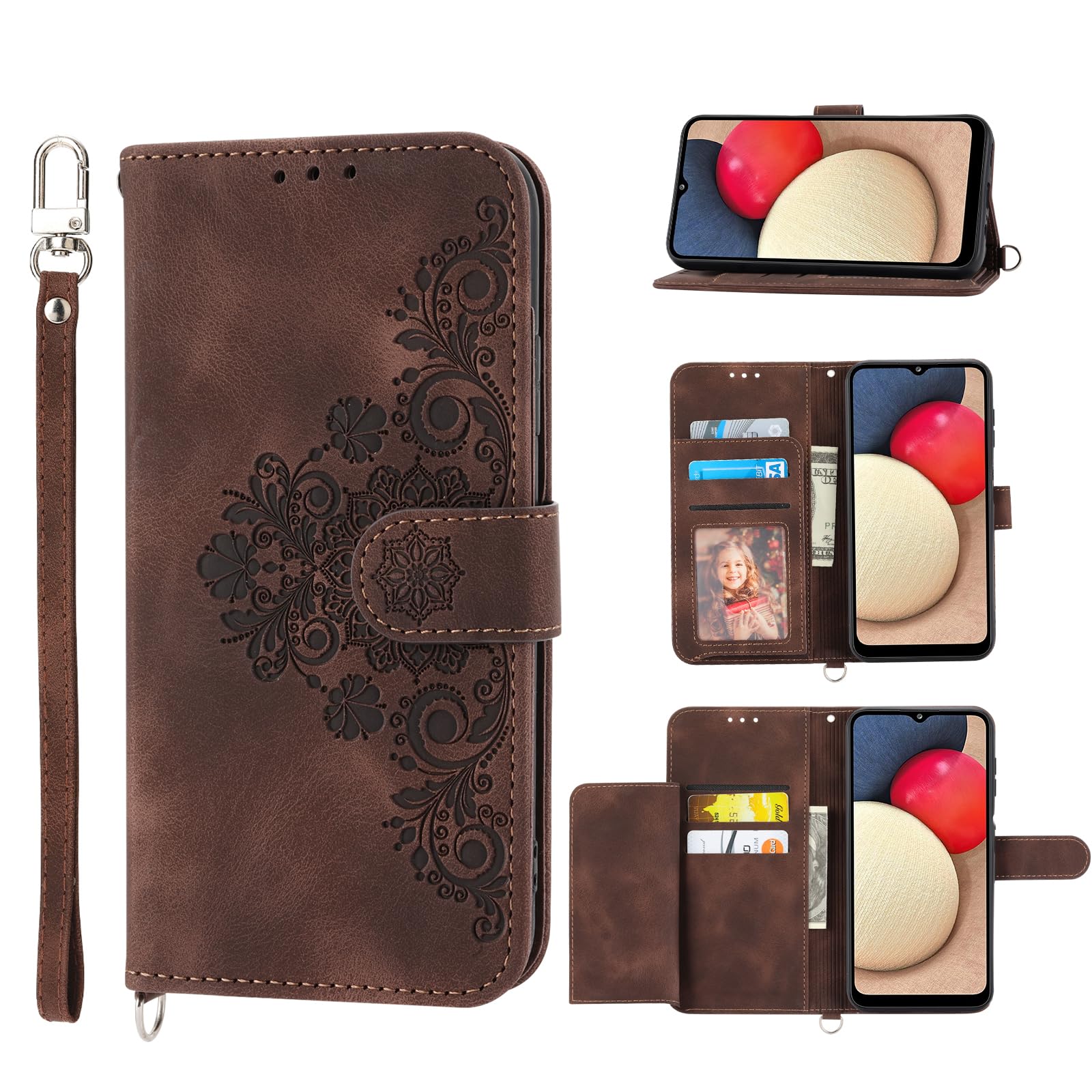 Cover Portafoglio Fertuo Per Oppo Reno 10 / Reno 10 Pro – In Pelle PU Con Silicone, Rossa, Con Tasche E Supporto